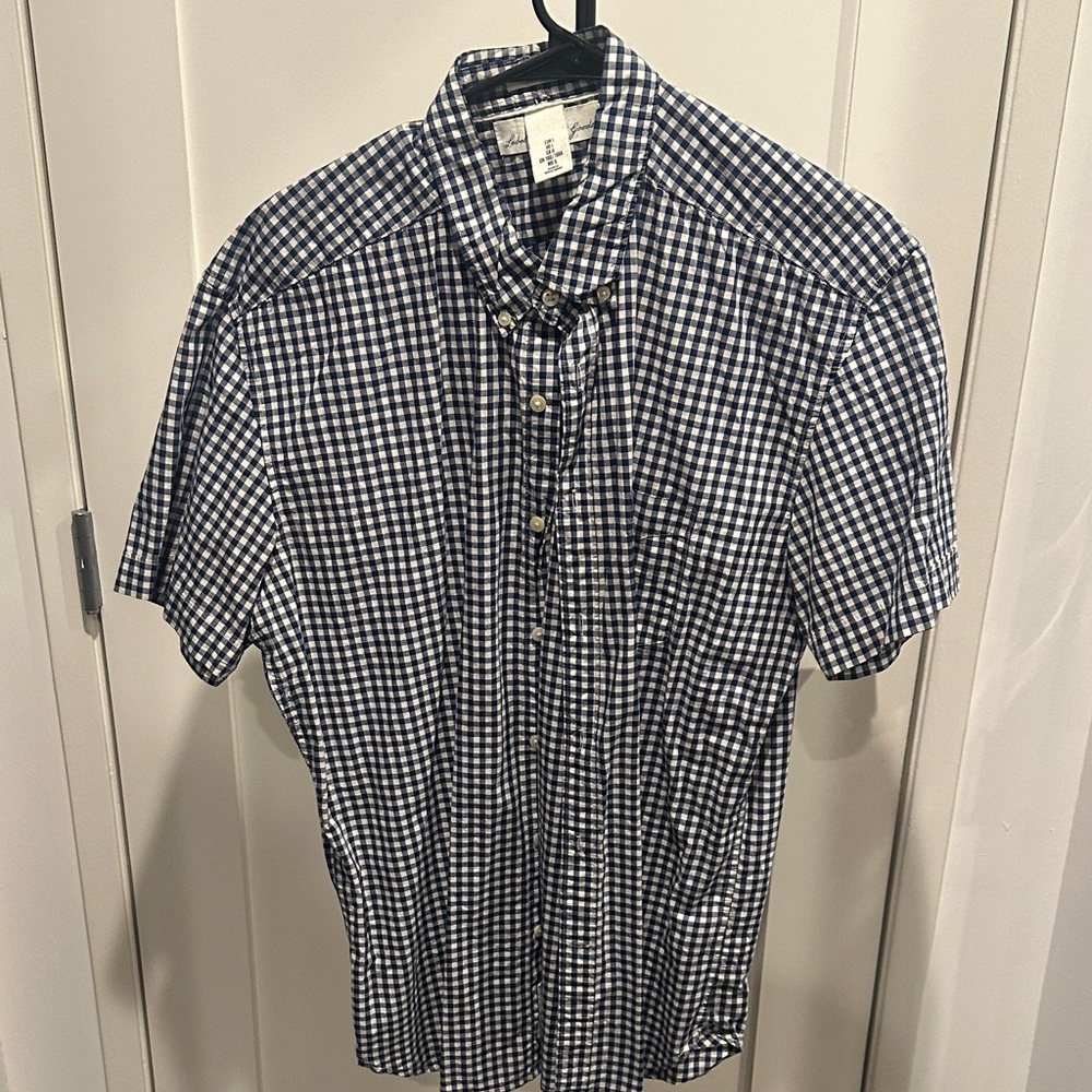 H&M Blue and White Checkered Casual Shirt